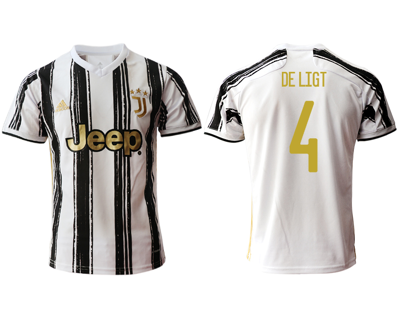 Men 2020-2021 club Juventus home aaa version #4 white Soccer Jerseys1->juventus jersey->Soccer Club Jersey